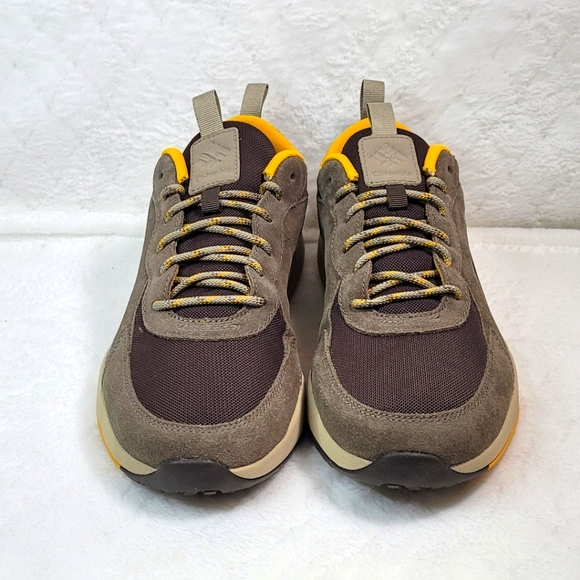 Columbia Mens Pivot Mid Waterproof Hiking Shoe Dark Grey Yellow Size 10 - Picture 2 of 11